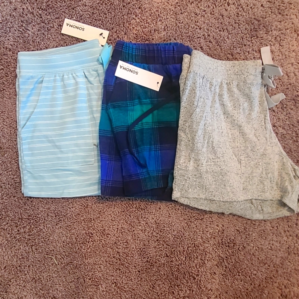 3 soft pajama bottoms